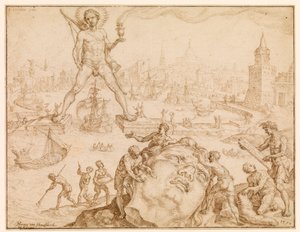 ロードス島の巨像、1570 作： Maerten van Heemskerck