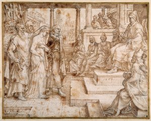長老たちに非難されるスザンナ 作： Maerten van Heemskerck