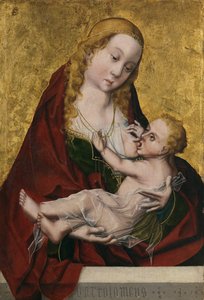 子供に乳を飲ませる聖母、c. 1490年 作： Maestro Bartolomé