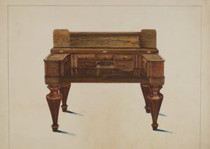 メロディオンをデスクに転用 1937年頃 作： Magnus S. Fossum