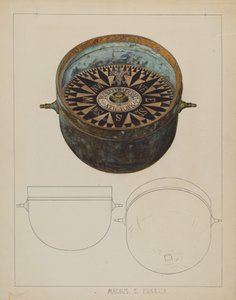 船のコンパス、c。 1937年。 作： Magnus S. Fossum