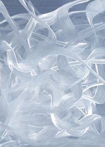 流れるような青の抽象画