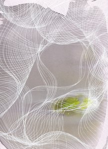流れるようなライン グリーン 作： Maira Ribena