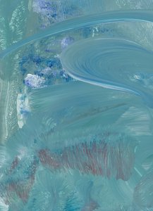 流動的な青の抽象画