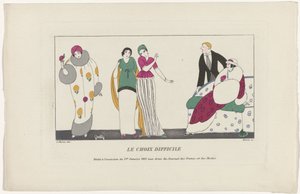 Journal des Dames et des Modes、1913 年 1 月 1 日: 難しい選択 作： Maire