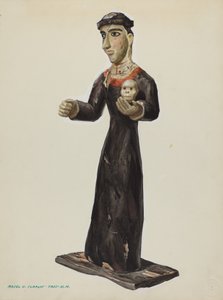 Bulto - Santa Rita, c. 1938. 作： Majel G. Claflin
