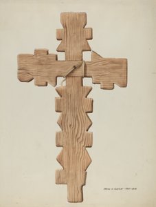 ペニテンテクロス、木彫り、c。 1937年。