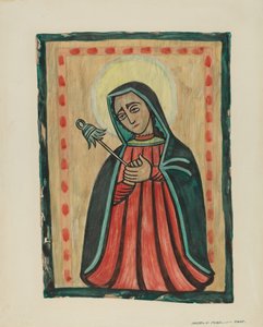 祭壇画-悲しみの聖母 Nuestra Senora de los Siete Dolores, c. 1938年。 作： Majel G. Claflin