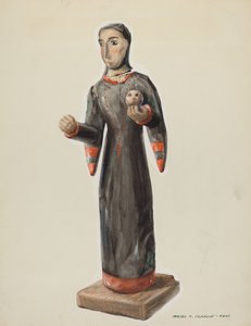 Santa Rita - Bulto, c. 1938. 作： Majel G. Claflin