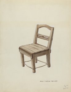 小さな木製の椅子、1937年頃