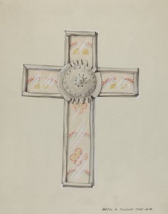ブリキとウォールペーパーのクロス、1937年頃。