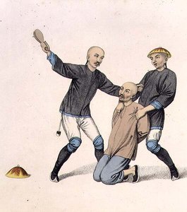 船乗りを罰する、「中国の罰」のプレート 7、J. ダドリーの彫刻 作： Major George Henry Mason