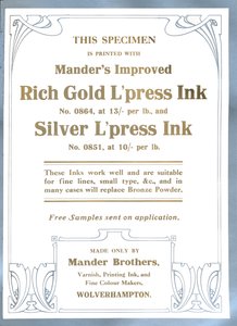 Mander Brothers Advert、1919 作： Mander Brothers