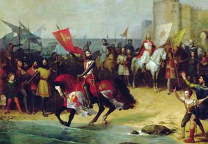 アルフォンソ賢者による1262年のカディスの奪還（キャンバスに油彩） 作： Manuel Cabral y Aguado Bejarano