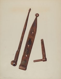 ヒンジとボルト、1939年頃。