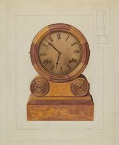 シェルフクロック、1937年頃