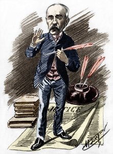 Georges Clemenceau (1841-1929), フランスの政治家。 作： Manuel Luque