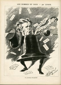 La Caricature』（1880年）の表紙に描かれたManuel Luque（1854-1919）のイラスト