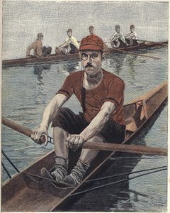 フランスでのボートレース フランスの新聞「Le soleil du dimanche」に掲載されたLuqueのイラスト