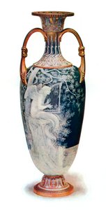 マルクルイエマニュエルソロンによるサイレン、ミントン花瓶、1904年。 作： Marc Louis Emmanuel Solon
