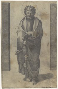 鍵を持つ使徒ペテロ キリストと使徒たち（シリーズタイトル） 作： Marcantonio Raimondi