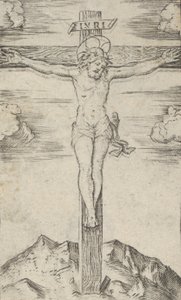 十字架上のキリスト、「ピッコリ・サンティ」シリーズの小聖人たち、約1500-1527年。 作： Marcantonio Raimondi