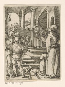 ピラトの前のキリスト キリストの受難（シリーズタイトル） 作： Marcantonio Raimondi