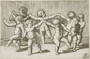 キューピッドの踊り 作： Marcantonio Raimondi