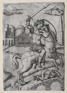サブリシア橋を守るホラティウス・コクレス 作： Marcantonio Raimondi