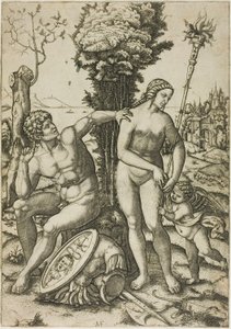 火星、金星、キューピッド 作： Marcantonio Raimondi