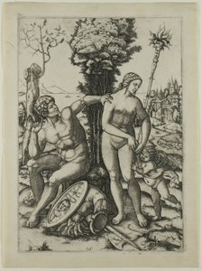 火星、金星、キューピッド 作： Marcantonio Raimondi