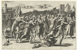 無辜の虐殺 Kindermoord te Betlehem 作： Marcantonio Raimondi
