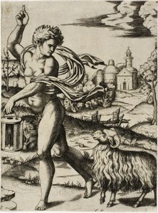雄羊のサイン 作： Marcantonio Raimondi