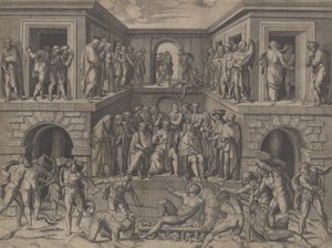 聖ローレンスの殉教」バンディネリ作 1520年頃 作： Marcantonio Raimondi
