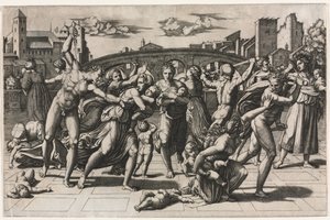 無辜の虐殺 (樅の木なし) 作： Marcantonio Raimondi