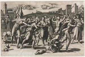 モミの木のない無実の虐殺c。 1513-1515。 作： Marcantonio Raimondi