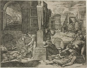 モルベット、またはフリギアの疫病 作： Marcantonio Raimondi