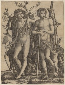 アポロとヒヤシンス 作： Marcantonio Raimondi after Francesco Francia