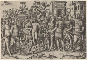 勝利 作： Marcantonio Raimondi, after Jacopo Ripanda