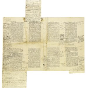 再発見された「Du Cote de Chez Swann」の修正されたギャレー・プルーフ 作： Marcel Proust