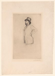 エドガー・ドガの肖像 作： Marcellin Gilbert Desboutin (signed by artist)