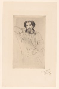 アンリ・シャルル・ゲラールの肖像 作： Marcellin Gilbert Desboutin (signed by artist)