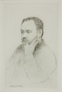 エミール・ゾラの肖像 作： Marcellin Gilbert Desboutin