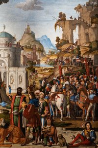 賢者による崇拝、詳細 作： Marcello Fogolino