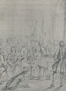 ノーブルマンズハウスでのコンサート、1736年、1920年 作： Marcellus Laroon the Younger
