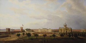 イヴァンゴロド要塞、1846年の内部ビュー 作： Marcin Zaleski