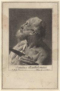 聖バーソロミュー 作： Marco Alvise Pitteri after Giovanni Battista Piazzetta