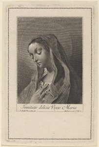 三位一体の甘い聖母マリア 作： Marco Alvise Pitteri after Giovanni Battista Piazzetta
