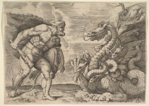 ヘラクレスとレルナのヒドラ。 作： Marco Angolo del Moro