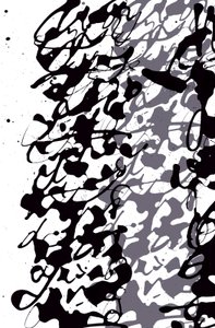 Asemic Writing, 2014（紙にインク） 作： マルコ・カンペデッリ
